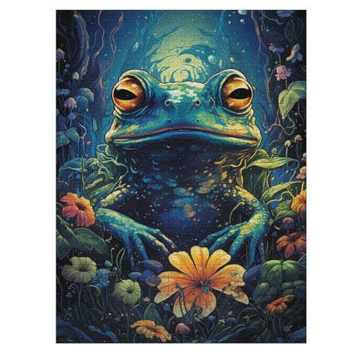 500 Teile Puzzle Für Jungen Und Mädchen, Standard-Puzzles, Frosch -Puzzles, Familienspiele, （55×41cm） von PAZZK