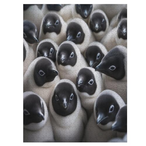 Ameisearctic Penguin Puzzle 500 Teile, Holzpuzzle Für Erwachsene, Impossible Puzzle, Geschicklichkeitsspiel Für Die Ganze Familie, Puzzle Farbenfrohes Legespiel Kinder Puzzles （55×41cm） von PAZZK