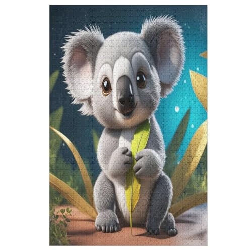 Animal Koala – Puzzle 1000 Teile, Holzpuzzle, Herausforderndes Geschicklichkeitsspiel Für Die Ganze Familie, Kinder Erwachsenenpuzzle Ab 12 Jahren （78×53cm） von PAZZK