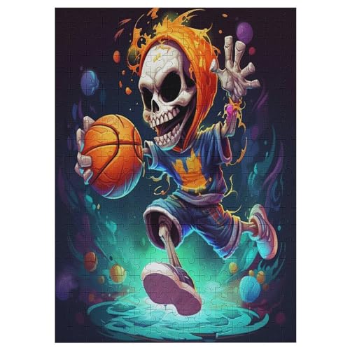 Basketball Puzzles 300 Teile Für Jugendliche Kreatives Holzpuzzlespielzeug Familienspiel Schwierigkeitsgrad Herausforderungspuzzles （42×30cm） von PAZZK