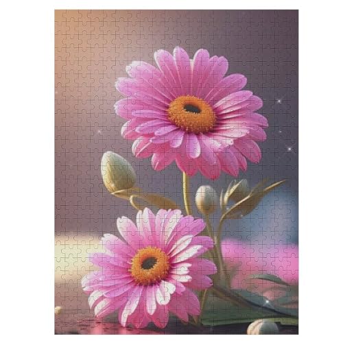 Blumen Holzpuzzle 500 Teile Klassische Puzzles Erwachsene Kinder Puzzle DIY Kit Holzspielzeug Einzigartiges Geschenk Moderne Wohnkultur （55×41cm） von PAZZK