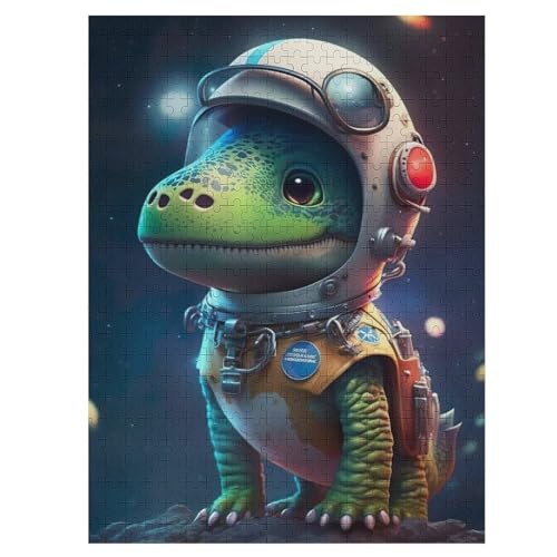 Dinosaurier Holzpuzzle 500 Teile, Knobelspiele Für Erwachsene, Teenager, Puzzles Unmögliche - Kinder Puzzle Zimmer Deko （55×41cm） von PAZZK