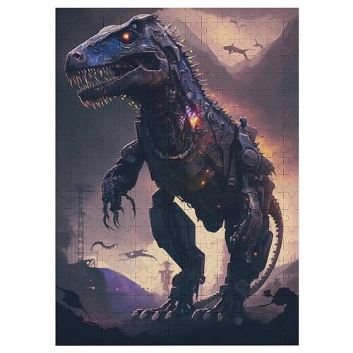 Dinosaurier Puzzle 300 Teile,Puzzles Für Erwachsene, Impossible Puzzle, Geschicklichkeitsspiel Für Die Ganze Familie, Puzzle Kinder,Holzpuzzle-Geschenk,Raumdekoration, （42×30cm） von PAZZK