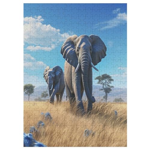 Elefants-Puzzle Für Erwachsene, 300-teilige Puzzles Für Teenager Und Kinder, Kreative Puzzles Für Die Familie, Herausfordernde Spiele, Spielzeug, Geschenke （42×30cm） von PAZZK