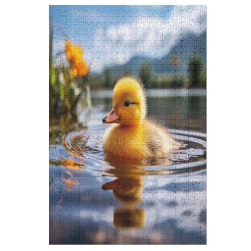 Ente Puzzles 1000 Teile Erwachsener Kniffel Spaß Für Die Ganze Familie - 1000 Puzzleteilige Motive, Holzpuzzle Kinder Erwachsene, Impossible Puzzle Schwer （78×53cm） von PAZZK