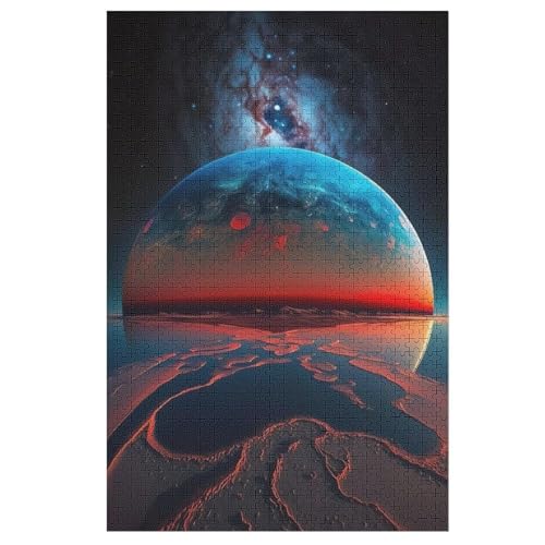 Exoplanet Kepler Holzpuzzle Erwachsene - 1000 Teiliges Jigsaw Knobelspiel - Puzzle Für Erwachsene & Kinder - Outdoor & Reisespielzeug - Geduldspiel （78×53cm） von PAZZK