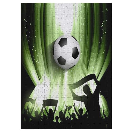 Fußball -Puzzle, 300 Teile,Holzpuzzle Für Erwachsene Kinder, Lustiges Spielzeug, Denkspiel, Spielzeug, Bildungsspiel, Herausforderung, Pädagogisch, （42×30cm） von PAZZK