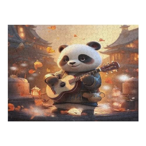 Holzpuzzle Panda Puzzle 500 Teile Erwachsene Klassische Pädagogisches Spielzeug Kinder Lernspiel Herausforderndes Puzzles Raumdekoration Detailreiches Geschenk （52×38cm） von PAZZK