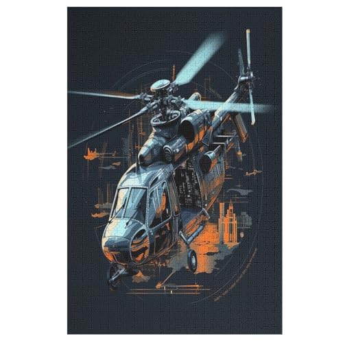 Hubschrauber Puzzle Für Erwachsene,1000-teiliges Puzzle,Puzzle Für Erwachsene Und Kinder,Holzpuzzle,Lernspielzeug, （78×53cm） von PAZZK