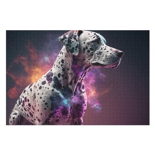 Hund,1000 Teile,Holzpuzzle,einzigartiges Puzzle,kreatives Puzzle,Geschenk Für Erwachsene,Familienspiel,Herausforderungsaktivität,（75×50cm） von PAZZK