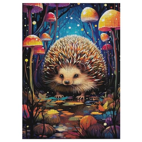 Igel Puzzles 300 Teile Erwachsener Kniffel Spaß Für Die Ganze Familie - 300 Puzzleteilige Motive, Holzpuzzle Kinder Erwachsene, Impossible Puzzle Schwer （42×30cm） von PAZZK