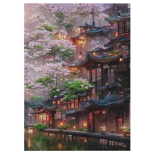 Japan Style Puzzle 300 Teile,Puzzles Für Erwachsene, Impossible Puzzle, Geschicklichkeitsspiel Für Die Ganze Familie, Puzzle Kinder,Holzpuzzle-Geschenk,Raumdekoration, （42×30cm） von PAZZK