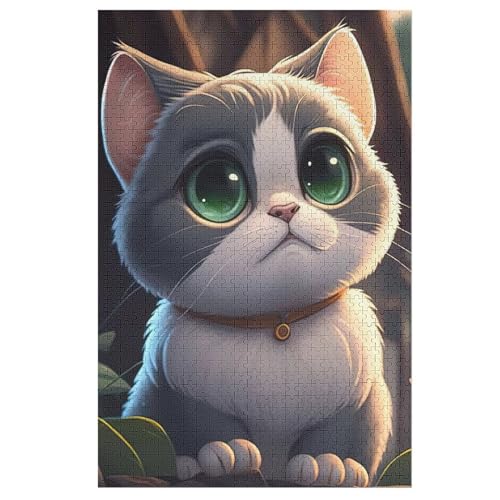 Katze Puzzle Für Erwachsene,1000-teiliges Puzzle,Puzzle Für Erwachsene Und Kinder,Holzpuzzle,Lernspielzeug, （78×53cm） von PAZZK