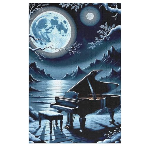 Klavier Puzzle Für Erwachsene,1000-teiliges Puzzle,Puzzle Für Erwachsene Und Kinder,Holzpuzzle,Lernspielzeug, （78×53cm） von PAZZK