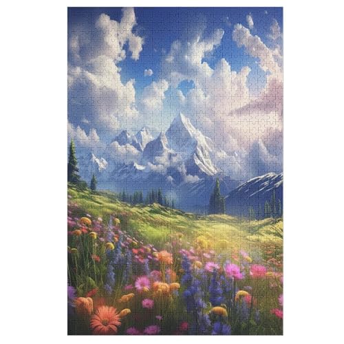 Landschaft Holzpuzzle 1000 Teile Klassische Puzzles Erwachsene Kinder Puzzle DIY Kit Holzspielzeug Einzigartiges Geschenk Moderne Wohnkultur （78×53cm） von PAZZK