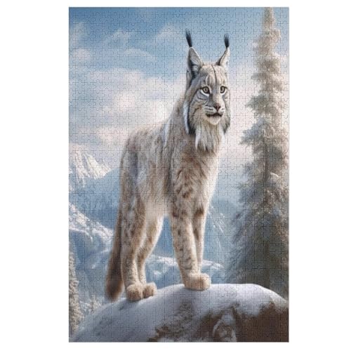 Luchs – Puzzle 1000 Teile, Holzpuzzle, Herausforderndes Geschicklichkeitsspiel Für Die Ganze Familie, Kinder Erwachsenenpuzzle Ab 12 Jahren （78×53cm） von PAZZK