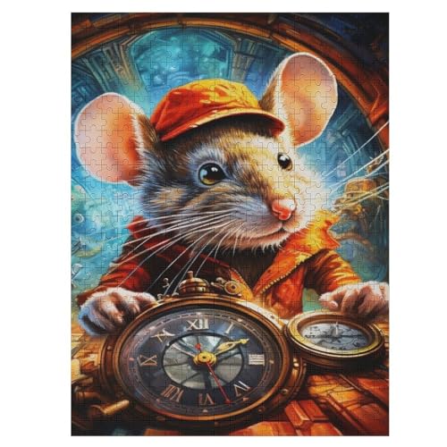 Maus Puzzle 500 Teile, Holzpuzzle Für Erwachsene, Impossible Puzzle, Geschicklichkeitsspiel Für Die Ganze Familie, Puzzle Farbenfrohes Legespiel Kinder Puzzles （55×41cm） von PAZZK