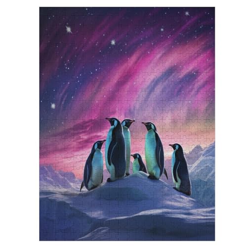 Pinguin Puzzle Für Erwachsene,500-teiliges Puzzle,Puzzle Für Erwachsene Und Kinder,Holzpuzzle,Lernspielzeug, （55×41cm） von PAZZK