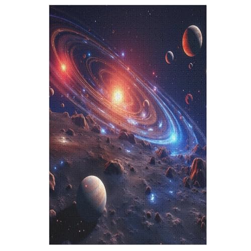 Planet 1000 Teile Puzzles Für Erwachsene Holzpuzzle Familienpuzzlespiel Stressabbau-Puzzle Für Erwachsene Kinder Ab 12 Jahren （78×53cm） von PAZZK