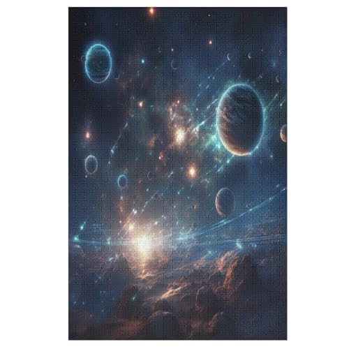 Planet Puzzles 1000 Teile Erwachsener Kniffel Spaß Für Die Ganze Familie - 1000 Puzzleteilige Motive, Holzpuzzle Kinder Erwachsene, Impossible Puzzle Schwer （78×53cm） von PAZZK