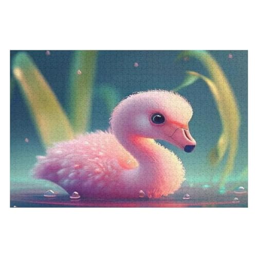 Puzzle 1000 Teile Erwachsene Flamingo Holzpuzzle Für Erwachsene Lernspiel Herausforderungsspielzeug 1000-teilige The Puzzles Für Erwachsene Kinder （75×50cm） von PAZZK