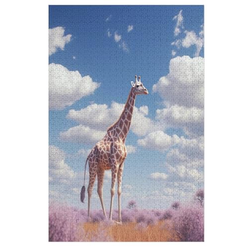 Puzzle 1000 Teile Erwachsene Giraffe Holzpuzzle Für Erwachsene Lernspiel Herausforderungsspielzeug 1000-teilige The Puzzles Für Erwachsene Kinder （78×53cm） von PAZZK