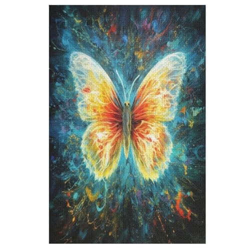 Puzzle 1000 Teile Erwachsene Schmetterling Holzpuzzle Für Erwachsene Lernspiel Herausforderungsspielzeug 1000-teilige The Puzzles Für Erwachsene Kinder （78×53cm） von PAZZK