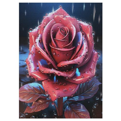 Puzzle 300 Teile Erwachsene Rose Holzpuzzle Für Erwachsene Lernspiel Herausforderungsspielzeug 300-teilige The Puzzles Für Erwachsene Kinder （42×30cm） von PAZZK