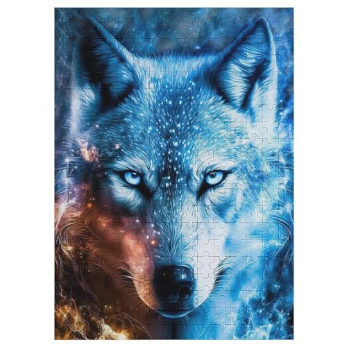 Puzzle 300 Teile Erwachsene Wolf Holzpuzzle Für Erwachsene Lernspiel Herausforderungsspielzeug 300-teilige The Puzzles Für Erwachsene Kinder （42×30cm） von PAZZK