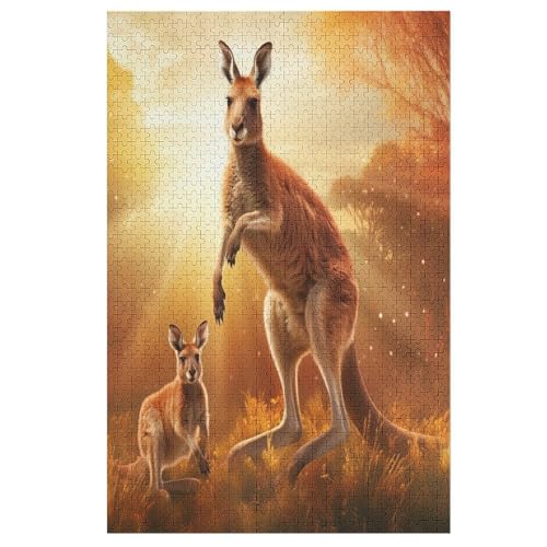 Puzzle Für Kinder, Känguru -Puzzle Für Erwachsene, 1000-teiliges Holzpuzzle Für Jugendliche Und Erwachsene, Tolles （78×53cm） von PAZZK