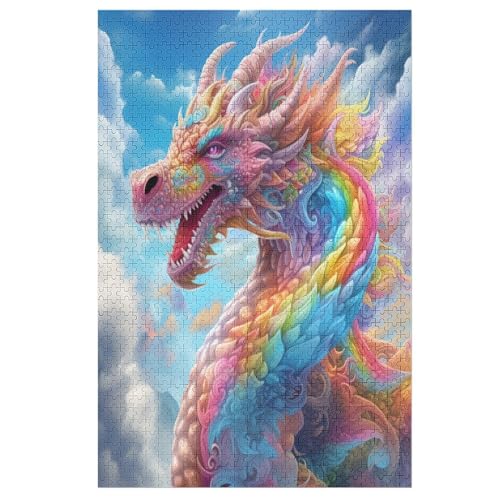 Puzzles Für Erwachsene, Drachen, 1000-teilige Puzzles Für Erwachsene Und Kinder Ab 12 Jahren, Holzpuzzles Für Die Heimdekoration, （78×53cm） von PAZZK