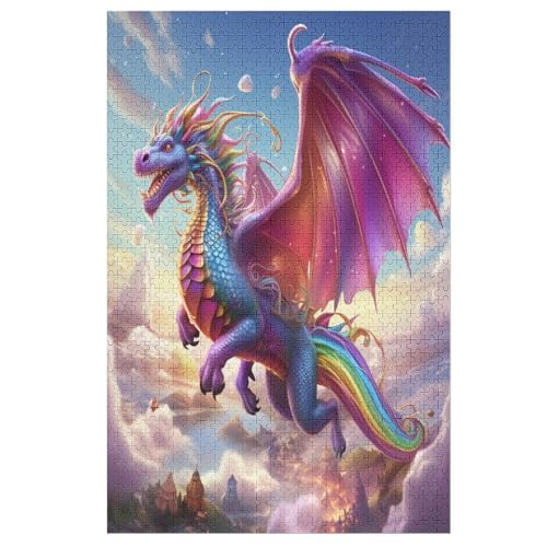 Puzzles Für Erwachsene, Drachen, 1000-teilige Puzzles Für Erwachsene Und Kinder Ab 12 Jahren, Holzpuzzles Für Die Heimdekoration, （78×53cm） von PAZZK