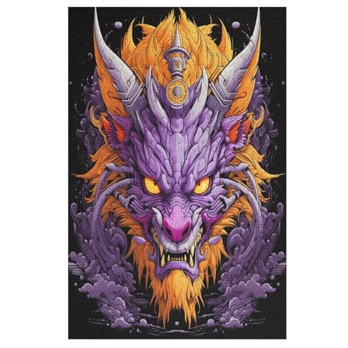 Puzzles Für Erwachsene, Drachen, 1000-teilige Puzzles Für Erwachsene Und Kinder Ab 12 Jahren, Holzpuzzles Für Die Heimdekoration, （78×53cm） von PAZZK