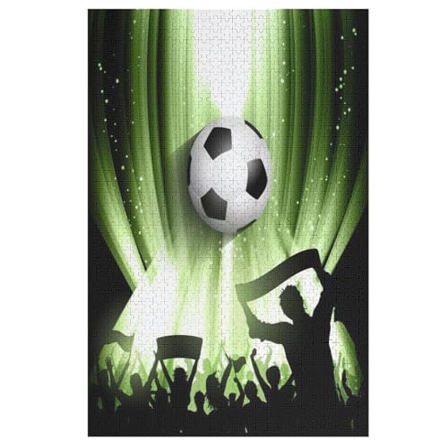 Puzzles Für Erwachsene, Fußball, 1000-teilige Puzzles Für Erwachsene Und Kinder Ab 12 Jahren, Holzpuzzles Für Die Heimdekoration, （78×53cm） von PAZZK