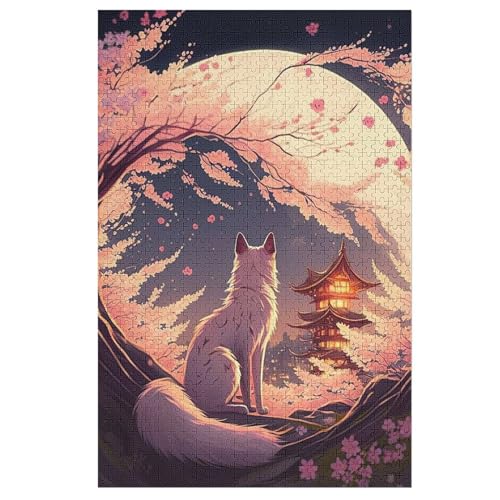 Puzzles Für Erwachsene, Kirschbaum Japan Kunst Puzzles Für Erwachsene, 1000-teiliges Holzpuzzle, Geeignet Für Kinder Ab 12 Jahren, Die Pädagogische Puzzles Lernen （78×53cm） von PAZZK