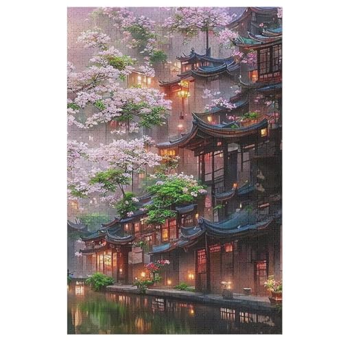 Puzzles Für Erwachsene, Puzzle Japan Style, 1000 Teile, Puzzle Aus Holz Für Erwachsene Und Kinder Ab 12 Jahren, Lernspielzeug （78×53cm） von PAZZK