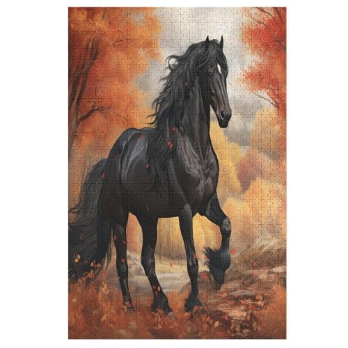 Puzzles Für Erwachsene 1000 Teiliges Pferd Puzzles Für Erwachsene Holzbrettpuzzles Denksportaufgaben Für Erwachsene （78×53cm） von PAZZK