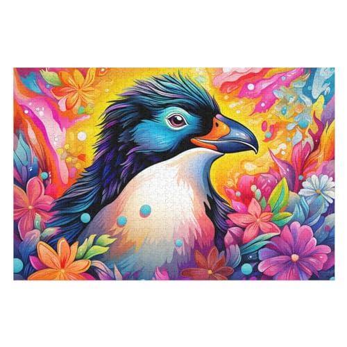 Puzzles Für Erwachsene Und Kinder, Pinguin -Puzzle, 1000 Teile, Kreative Holzpuzzles, Puzzles Für Erwachsene, Geschenke （75×50cm） von PAZZK