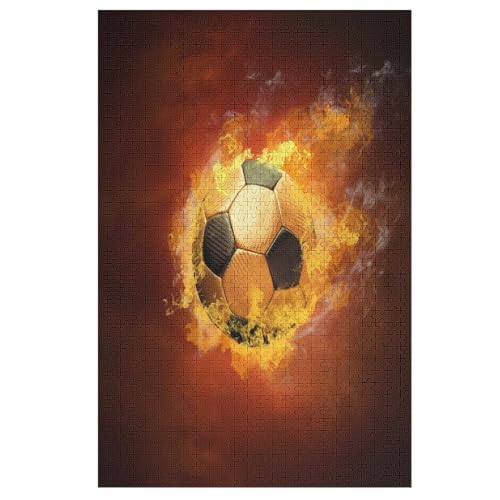 Puzzles Für Erwachsene: Fußball, 1000-teiliges Holzpuzzle Für Erwachsene Und Kinder Ab 12 Jahren. Tolles Geschenk Für Erwachsene （78×53cm） von PAZZK