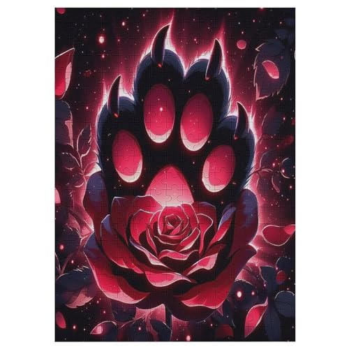 Rose Puzzle Für Erwachsene,300-teiliges Puzzle,Puzzle Für Erwachsene Und Kinder,Holzpuzzle,Lernspielzeug, （42×30cm） von PAZZK