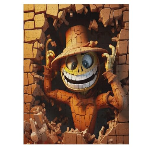 ScareKrähe Puzzle 500 Teile,Puzzles Für Erwachsene, Impossible Puzzle, Geschicklichkeitsspiel Für Die Ganze Familie, Puzzle Kinder,Holzpuzzle-Geschenk,Raumdekoration, （55×41cm） von PAZZK