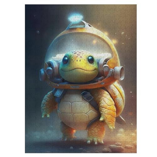 Schildkröte Puzzle Für Erwachsene,500-teiliges Puzzle,Puzzle Für Erwachsene Und Kinder,Holzpuzzle,Lernspielzeug, （55×41cm） von PAZZK