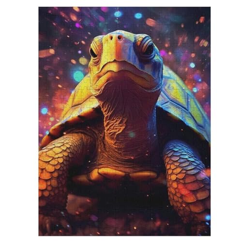 Schildkröte Puzzle Für Erwachsene 500 Teile Premium 100% Recyceltes Brett Zum Lernen, Lernspielzeug, Familienspiele Kinder Holzpuzzle （55×41cm） von PAZZK