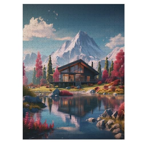 Süße Landschaft Puzzles 500 Teile Erwachsener Kniffel Spaß Für Die Ganze Familie - 500 Puzzleteilige Motive, Holzpuzzle Kinder Erwachsene, Impossible Puzzle Schwer （55×41cm） von PAZZK