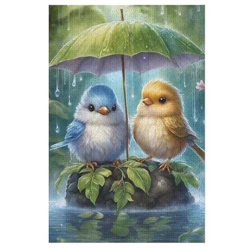 Süßer Vogel Holzpuzzle 1000 Stück Puzzles Für Erwachsene Teenager Stress Abbauen Familien-Puzzlespiel Poster 1000-teiliges Puzzle Kinder Lernspiel Spielzeug Geschenk （78×53cm） von PAZZK