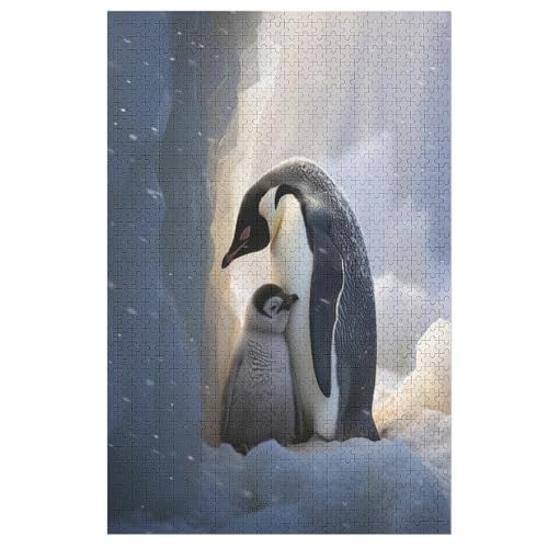 Tierpinguin Puzzle 1000 Teile,Puzzles Für Erwachsene, Impossible Puzzle, Geschicklichkeitsspiel Für Die Ganze Familie, Puzzle Kinder,Holzpuzzle-Geschenk,Raumdekoration, （78×53cm） von PAZZK