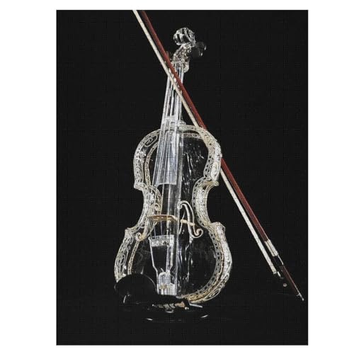 Violine 500 Teile Puzzle, Holzpuzzle, Puzzles Für Erwachsene Kinder, 500 Teile Puzzle Für Jugendliche & Erwachsene Lernspiel Herausforderungsspielzeug （55×41cm） von PAZZK