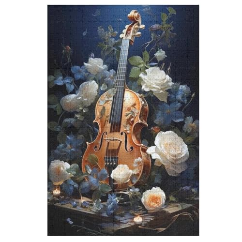 Violine Puzzles 1000 Teile Erwachsener Kniffel Spaß Für Die Ganze Familie - 1000 Puzzleteilige Motive, Holzpuzzle Kinder Erwachsene, Impossible Puzzle Schwer （78×53cm） von PAZZK