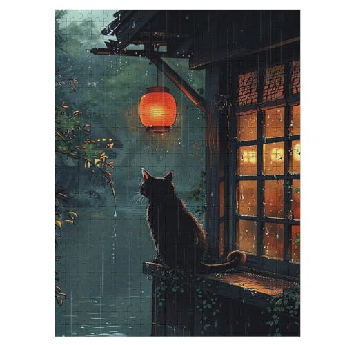 japanischer Stil 500 Teile Premium-Puzzles Für Erwachsene Kinder- Holzpuzzles Spaß Und Lernspiele - Perfekte Puzzle-Geschenke （55×41cm） von PAZZK