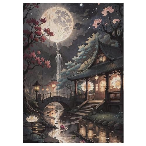 japanischer Stil Holzpuzzle 300 Stück Puzzles Für Erwachsene Teenager Stress Abbauen Familien-Puzzlespiel Poster 300-teiliges Puzzle Kinder Lernspiel Spielzeug Geschenk （42×30cm） von PAZZK